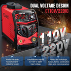 250Amp Stick Welder 110V/220V Dual Voltage, with LED Display ARC Welding Machine w/Hot Start, IGBT Inverter, Portable Welder with Complete Kit (10 Rods, Clamps, Gloves), Anti-Stick for Home/Diy/Farm