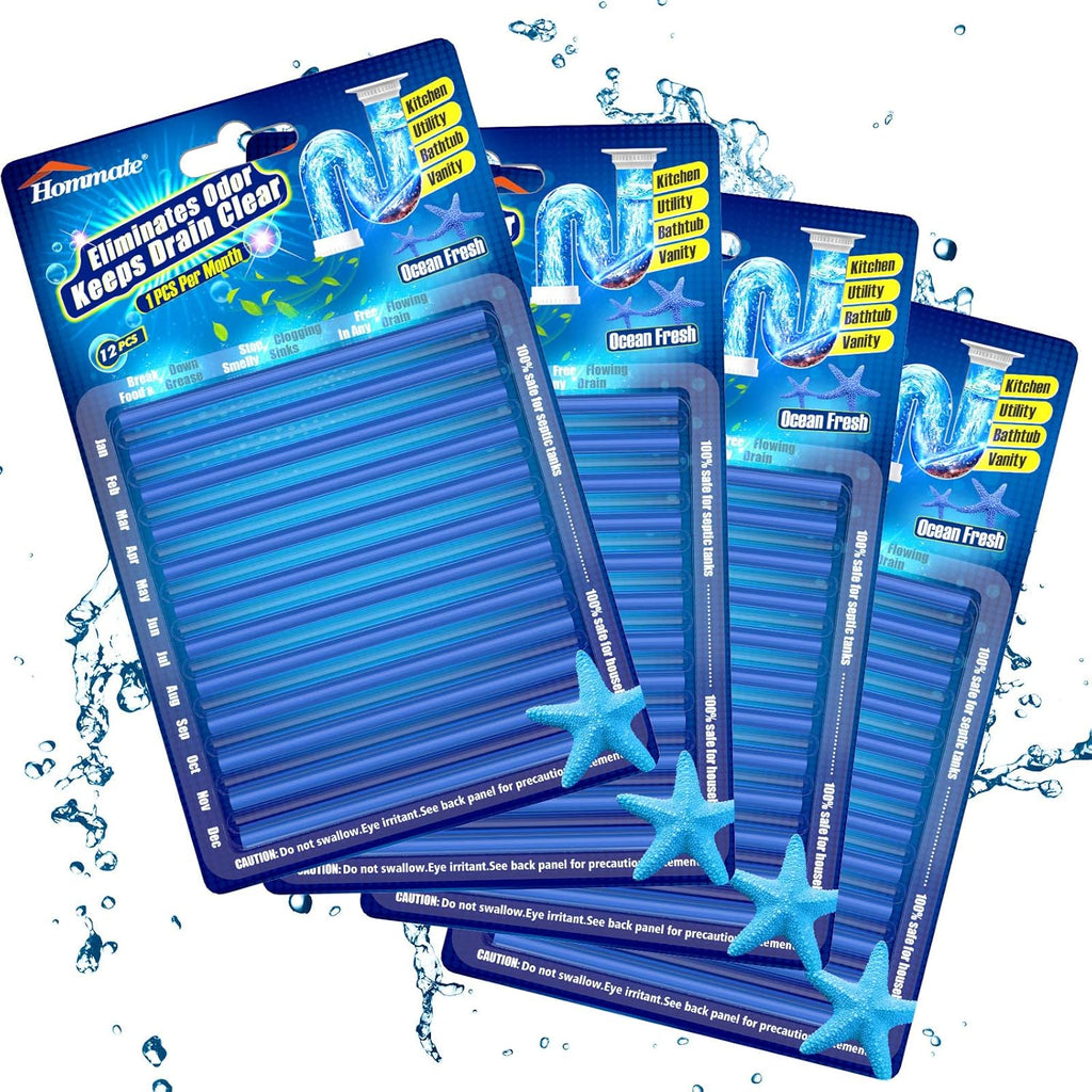 Drain Sticks Drain Cleaner Sticks Keeps Drains and Pipes Clear and Odor-free for Sink Pipe Cleaning Sticks for Drains As Seen On TV