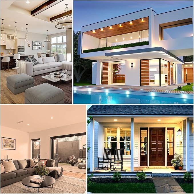 VOLIVO LED Flood Light Bulb 12 Pack, Recessed Ceiling Bulb, BR30, 65W Equivalent Efficient 9W, Dimmable, E26, Daylight White 5000K, 800 Lumens, 80CRI, Ceiling Light for Kitchen, Living Room