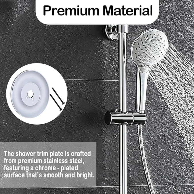 Escutcheon Plate Compatible with Moen 16090, Chateau Collection Escutcheon Replacement for One-Handle Tub and Shower Faucets, Chrome