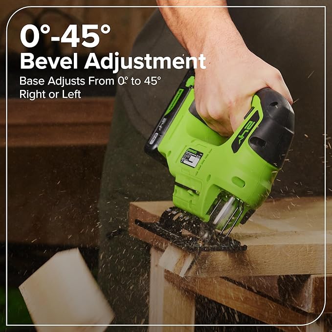 Greenworks 24V Brushless 10PC Power Tool Combo, Drill+Impact Driver+Circular Saw+Recip Saw+Jig Saw+Sander+Light+Multi-Tool+Nailer+Grinder (2) 4.0Ah+2.0Ah Batteries (24,000mAh Power Bank) USB-C Charger