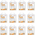 Recycled White T-Shirt Cleaning Rags (2 lbs. Bag - Pack of 12) – Shop Rags Bulk for Oil, Stain, Grease, Paint, and Auto Cleaning, Multipurpose