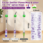 Funtin Power Mop Pads for Swiffer PowerMop, Thickened Unscented Disposable Mopping Refills, Dry & Wet Use for Floor Cleaning, 40 Pads ONLY