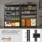 REIBII 72'' Storage Shelves 2050LBS Garage Shelving Heavy Duty 5-Tier Metal Shelving Adjustable Garage Shelves for Storage,Basement, Warehouse,72" H*31.5" W*16.5" D, 2PC