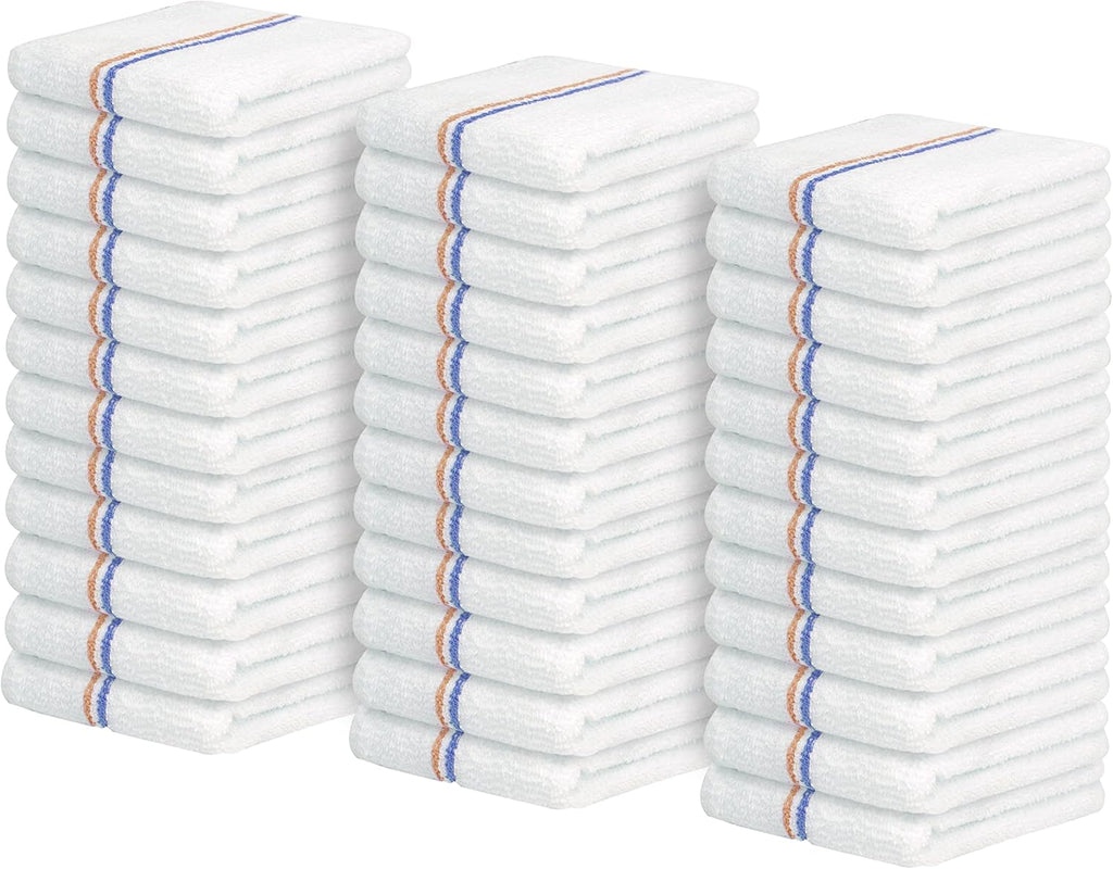 Avalon Towels Terry Bar Mop Towels (Value Pack of 36) Size 16"x19" – Absorbent and Durable, Multipurpose Cleaning Rags, Cotton Cleaning Cloths, Terry Cloth Rags, Reusable Shop Rag