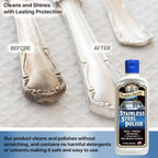 Parker & Bailey Stainless Steel Polish - Best Cleaner for Appliances Sink Grill Cookware Clean, Restore Kitchen Cleaning Supplies Stain Remover