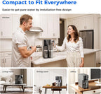 Waterdrop WD-A2 Countertop Reverse Osmosis System, Hot and Cold RO System, Portable Pure Water Tank, Bottleless Water Cooler, 6 Temperature Settings, Hot Cold Room Water, 3:1 Pure to Drain