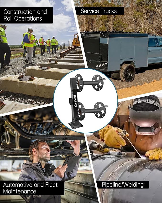 Upgrade Heavy Duty Double Welding Cable Lead Reel, 10" Lockable Welding Lead Reel with 10°Tilting Fixed Base and Metal Pin, Accommodates 150 Feet of 1/0 and 125 Feet of 2/0 Cable