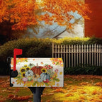 Fall Harvest Pumpkin Mailbox Covers Autumn Thanksgiving Magnetic Mailbox Cover Standard Size 21x18 Inches Farmhouse Fall Letter Post Mail Box Wraps for Garden Yard Outdoor Decor