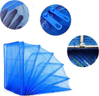 Hwayslon Hanging Drying Net Foldable Drying Rack Net Dryer 19.7"x19.7"x37.4" 6 Layer Folding Fish Mesh Collapsible Dry Net with Zippers for Fish Vegetables Drying Seeds Fruit Herb