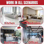 9Pcs Spin Mop Replacement Heads, White Large 360° Easy Wring Spin Mop Head 100% Microfiber Refill, Easy Cleaning Spin Mop Head, Deep Clean, Machine Washable for Easy House Cleaning Floor Mopping