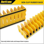 HURRICANE Pliers Organizer Rack - 10-Slot Extendable Tool Organizer, Non-Slip Rubber Base, Yellow, Fit 3" H, 1 Pack