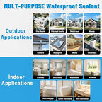 Liquid Waterproof Sealant, Transparent Waterproof Coating Repairing Anti-Leakage Agent, Invisible Water Proof Glue Indoor and Outdoor Water-Based Waterproofing Adhesive 5L