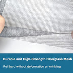 NeatiEase Window Screen Roll, 96"x100' Adjustable Flexible Fiberglass Screen Door Mesh - DIY Replacement Kit for Patio Porch Door Windows and Sliding Screen Doors(Gray)