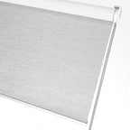 ALLBRIGHT 100% Blackout Roller Blinds Woven Shades with Striped Jacquard, Cordless Window Shades, UV Protection Fabric, Easy-Install for Indoor Home & Office, Grey Old, 37" W x 72" H