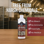 Stainless Steel Rust Stain Remover & Cleaner, NSF Approved Safe for Food Areas. Non-Toxic Stainless Steel Cleaner for Appliances is Perfect for Commercial Use, Your Fridge, Best Knife, Pan (17 oz)