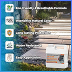1 Gallon Wet Look Stone Sealer, High Gloss Paver Sealer for Outdoor Surfaces (Travertine, Slate, Sandstone, Concrete)– Waterproof, Provides Natural Color Enhancement for Driveways, Patios