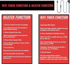 3000W 240V Inflatable Pool Immersion Water Heater with Wifi Timer & Auto Shut Off – Submersible Electric Heater for Above-Ground Pool, Baptismal Pool, Baptistry, Bucket, Bathtub and Hot Tub