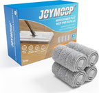 JOYMOOP Flat Mop Pads, Microfiber Mop Cleaning Pads, Washable Pads, Pads Replacement for Flat Mop or Mop Bucket Set, Pack of 4 Refills 13inch - Grey
