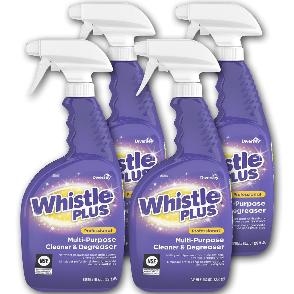 Diversey Whistle Plus Professional Multi-Purpose Cleaner/degreaser, Citrus, 32 Oz Spray Bottle, 4/carton
