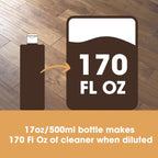 Furniture Clinic Wood Floor Cleaner | Dilutes to 170 FL Oz | Cleaning Concentrate | Formulated for Hardwood and Engineered Wooden Flooring | Quick-Drying with Orange Oil