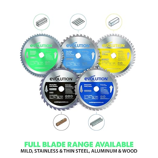 Evolution Power Tools 180BLADEAL Aluminum Cutting Saw Blade, 7-Inch x 54-Tooth
