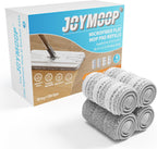 JOYMOOP Flat Mop Pads, Microfiber Mop Cleaning Pads, Washable Pads, Pads Replacement Flat Mop or Mop Bucket Set, Pack of 4 Refills 15inch - Grey and Stripe