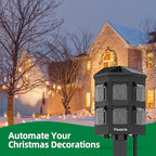 Outdoor Power Strip Waterproof, 50 FT Extension Cord, 6 Grounded Outlets for Halloween/Christmas Decorations and Inflatables, 15A/1875W, ETL Listed