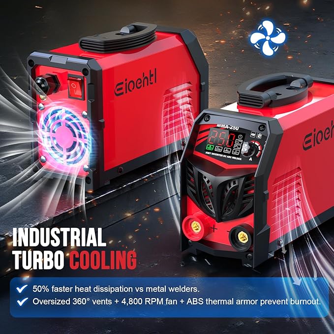 250Amp Stick Welder 110V/220V Dual Voltage, with LED Display ARC Welding Machine w/Hot Start, IGBT Inverter, Portable Welder with Complete Kit (10 Rods, Clamps, Gloves), Anti-Stick for Home/Diy/Farm