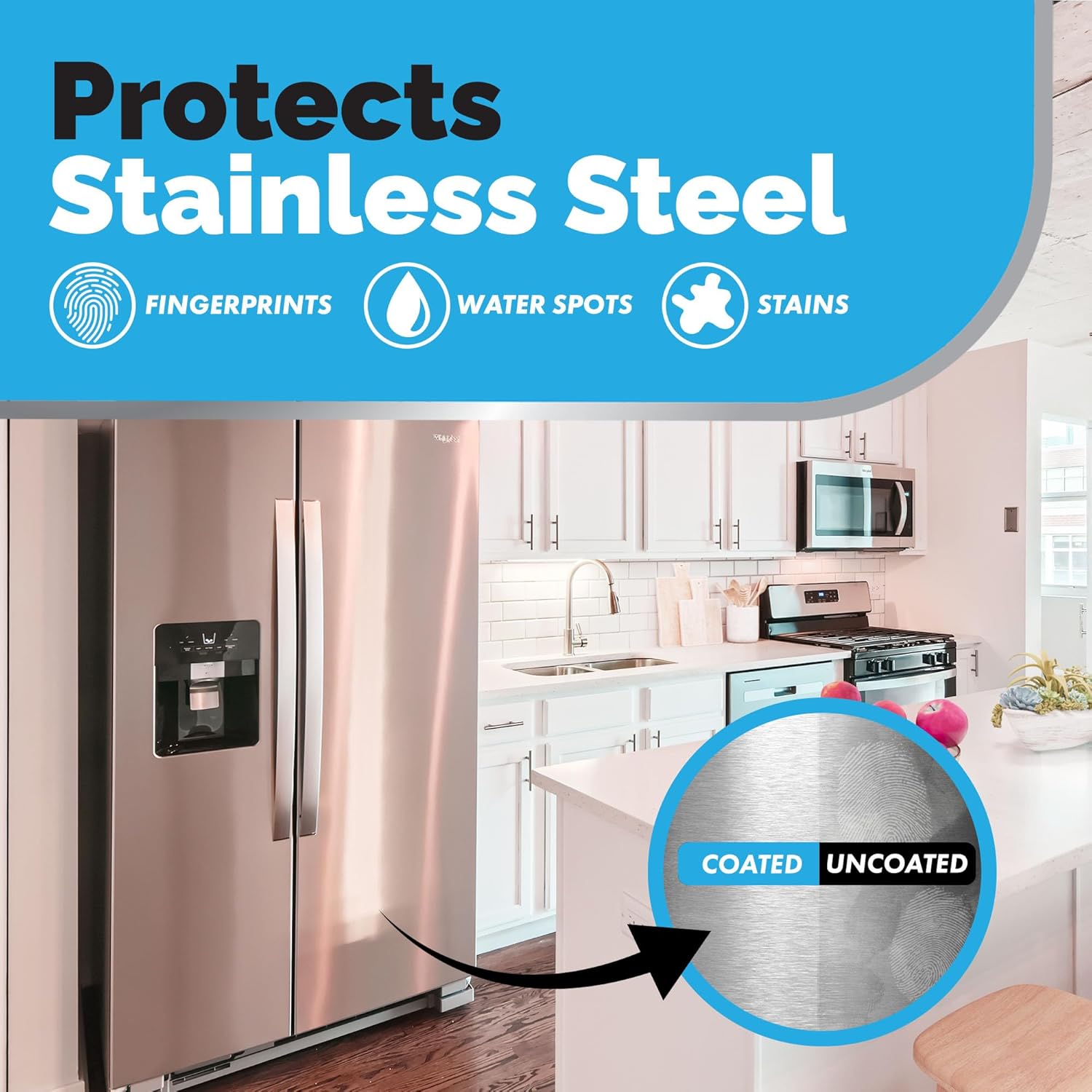 2 Pack [12 Oz] Home Ceramic Coating Spray Kit - Shine, Seal & Protect Kitchen & Bath Surfaces - High Shine - Repels Stains & Grime Effortlessly - Use on Stainless Steel, Sinks, Countertops, Glass