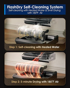 Tineco Floor One Switch S6 Stretch Breeze Wet Dry Vacuum Cleaners, Floor Cleaner Mop 2-in-1 Cordless Vacuum for Multi-Surface, 20kPa Suction, Anti-Tangle Design, Flashdry Self-Cleaning, 180° Lay-Flat