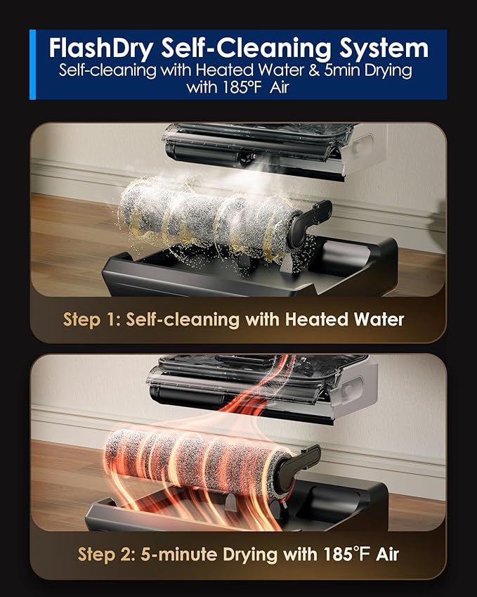 Tineco Floor One Switch S6 Stretch Breeze Wet Dry Vacuum Cleaners, Floor Cleaner Mop 2-in-1 Cordless Vacuum for Multi-Surface, 20kPa Suction, Anti-Tangle Design, Flashdry Self-Cleaning, 180° Lay-Flat