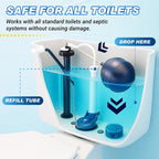 Automatic Toilet Bowl Cleaner Tablets – 40 Tabs - Blue Gel Toilet Tank Cleaner, Hard Water Ring Remover, Septic-Safe Heavy-Duty Stain & Smell Eliminator, Toilet Cleaning & Deodorizer