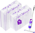 32 Count Disposable Power mop Refills for Swiffer PowerMop Multi-Surface Mop and PowerMop Wood Mop, Spray Clean Pads Replacement