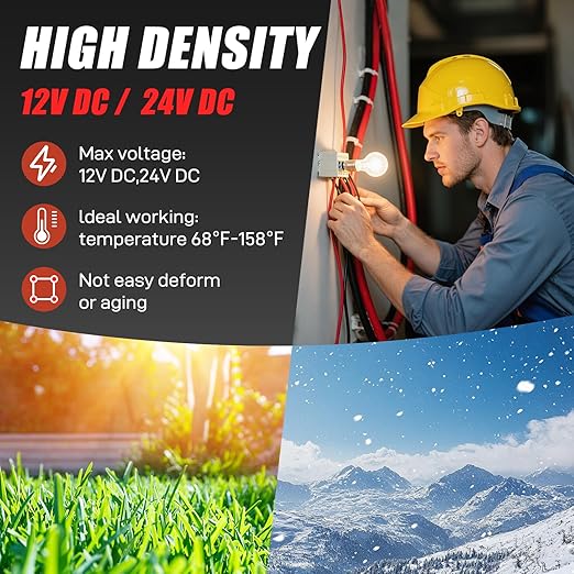 12 Gauge Wire, 12 AWG Electrical Wire Cable, 2 Conductors Red Black Wire, Copper Clad Aluminum(CCA) Flexible PVC Extension Cord for Speaker, Hookup LED Strips, Automotive 12V/24V DC (50FT)