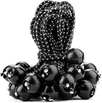 Cartman 90 Pack 6 Inch Ball Bungee Cords Canopy Ties with Elastic String for Canopy, Tarp, Straps, Tent, Black