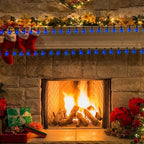 25 Pack C9 Christmas Replacement Light Bulbs, Blue Ceramic Bulbs C9 Vintage Christmas Light for Outdoor Patio Indoor String Lights, C9/E17 Intermediate Base, 7 Watts Night Light, 120 Volt-Bule