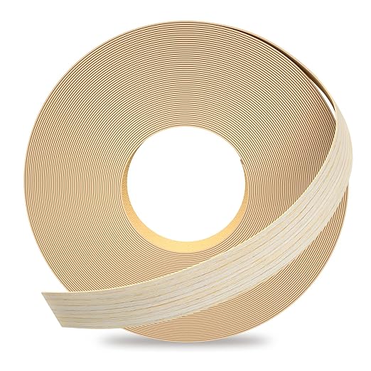 GSCIT Club Oak Edge Banding, 3/4 inch x 100ft roll of Veneer Edge Banding - Pre-glued Flexible, Real Wood Tape for Cabinet Repair & Furniture Restoration