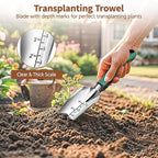 LASZOLA 3 Piece Garden Tool Set Include Hand Trowel Rake and Transplant Shovel for Women, Indoor Heavy Duty Small Spade Kit with Ergonomic Handle to Weed and Loosen, for Mom and Plant Beginner, Teal