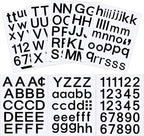 Outus 8 Sheets Vinyl Letter Stickers Self Adhesive Mailbox Numbers Alphabet Stickers Stick on Letters for Christmas Stockings Scrapbook Bulletin Board School Business(1 Inch,Black)