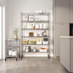 Seville Classics UltraDurable Heavy Duty NSF Solid Steel Wire Rack Storage Unit Wheels, 6-Tier Shelving, 48" W x 18" D