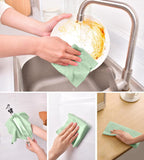 KitchLife Microfiber Cleaning Cloth Roll, 100 Pack - Tear-Away Microfiber Paper Towels, Lint-Free, Reusable, Washable for Kitchen, Car, Dishes, and Sensitive Surfaces (Bean Green)