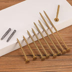 #14 x 6 Inch Lag Screws (96Pcs) 4lb. Structural Wood Screw, Bronze, Carbon Steel, Washer Head, Rust Resistant epoxy Coated, T30 Star Bit