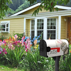 Happy Easter Mailbox Covers Magnetic Standard Size 21 x 18 Inch Easter Cat with Bunny Ears Mailbox Cover Post Box Wraps Decorations for Spring Garden Yard