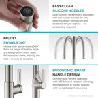 KRAUS Oletto High-Arc Single Handle Pull-Down Kitchen Faucet in Brushed Brass, KPF-2821BB