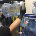 Super soft Disposable Latex Gloves, Powder Free, Exam 12" Length, Medium Duty, 50 Gloves, Size Large.