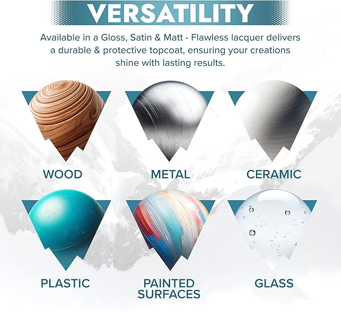 Polar Clear Matte Flawless Lacquer Spray - 4 x 13.5 Fl Oz - Clear Coat Spray Paint - Non-Yellowing & Scratch Resistant - Interior & Exterior Surfaces for Wood, Metal, Plastics, Glass & Ceramics