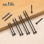 #10 x 4 Inch Deck Screws (206Pcs) 4lb. Carbon Steel, Black, Flat Head, Rust Resistant epoxy Coated, with T25 Star Bit