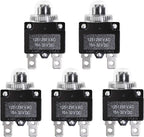 5PCS 10Amp Circuit Breakers with Manual Reset 32VDC,AC125-250V with Quick Connect Terminals