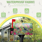 Spring Bird Flowers Mailbox Covers Magnetic Standard Size 21x18 inch Spring Summer Floral Mailbox Cover Colorful Farmhouse Mailbox Wrap Post Letter Box Cover for Garden Outdoor Decorations